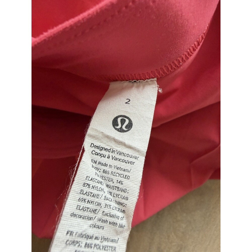 Lululemon High-Rise Pleated Tennis Skirt Glaze Pink Size 2 - Picture 7 of 9